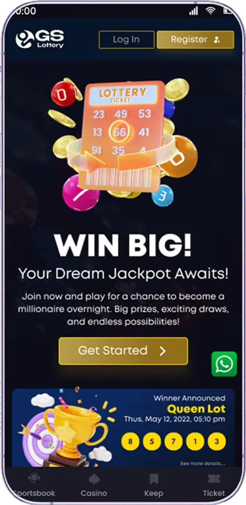 lottery mobile interface